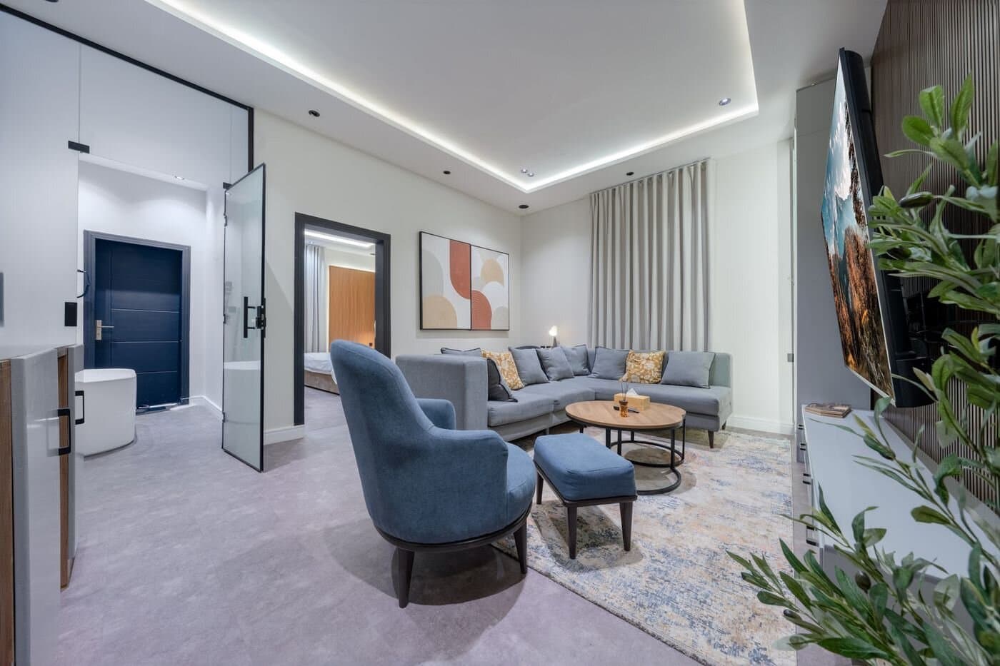 شقة بصالة وغرفة نوم دخول ذاتي 5