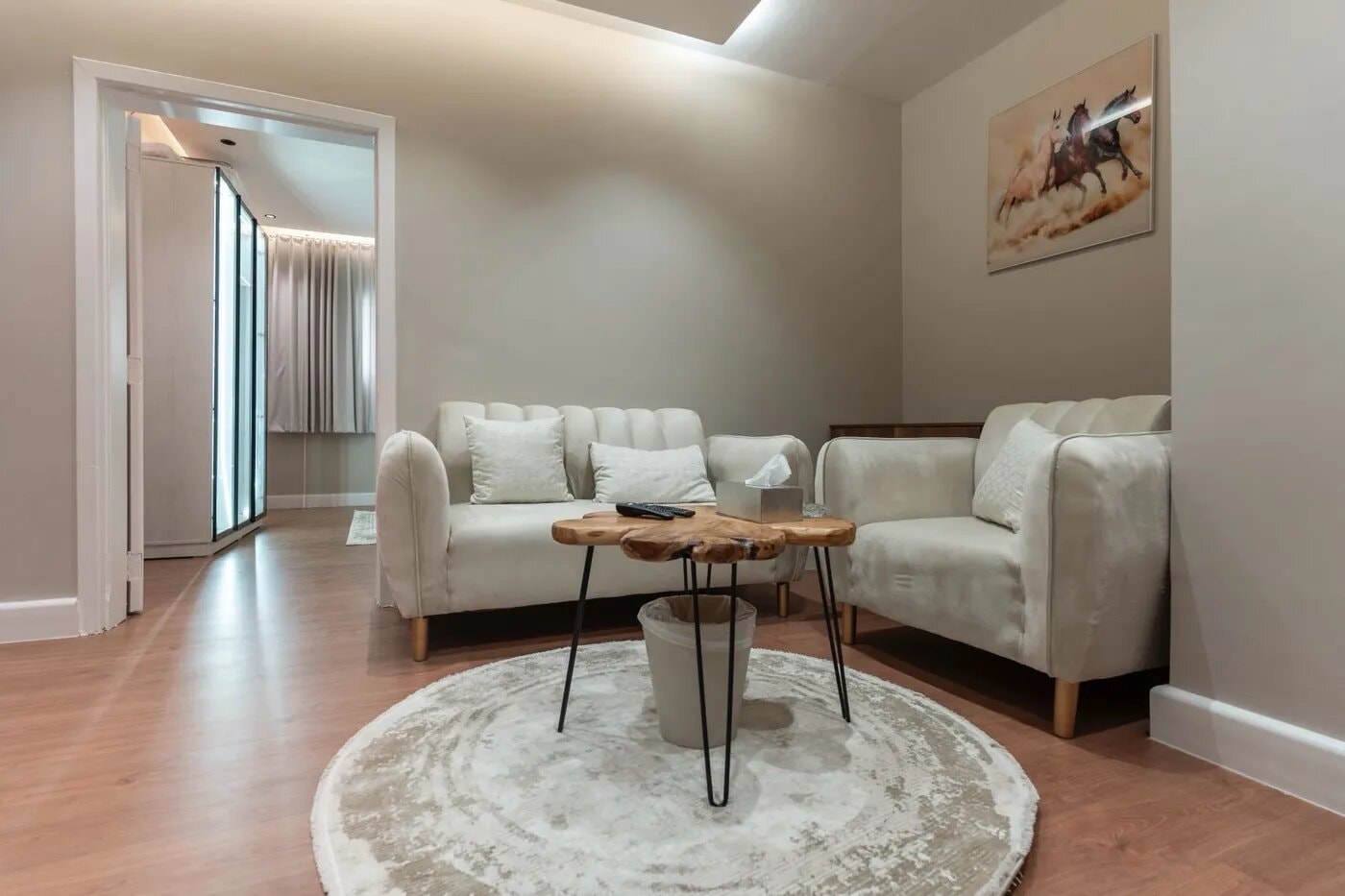 شقة بغرفة نوم ومعيشة 5