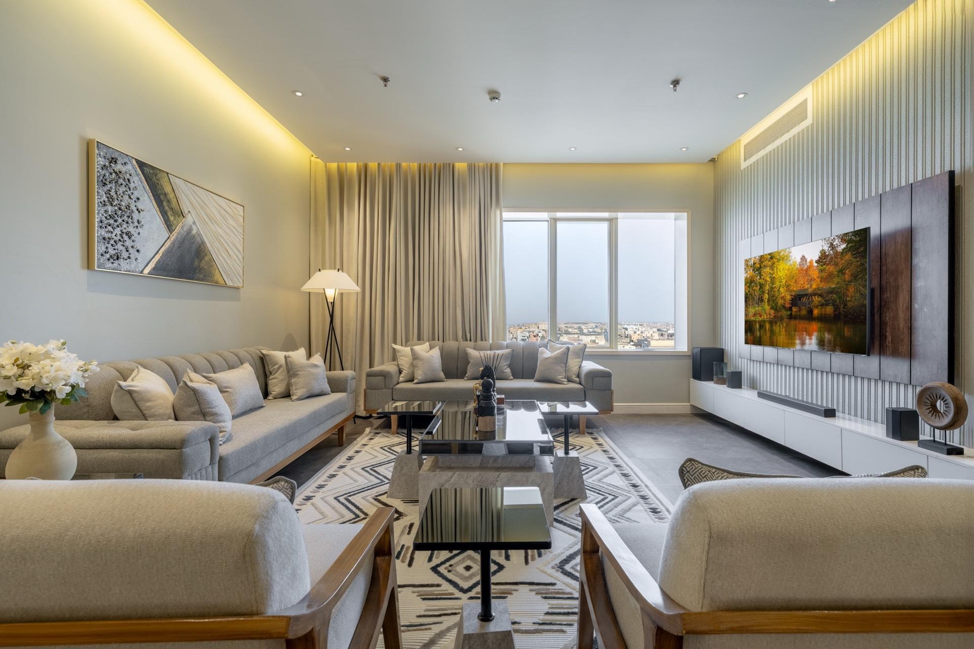 شقه بتصميم مودرن ببرج سكني فاخر 3