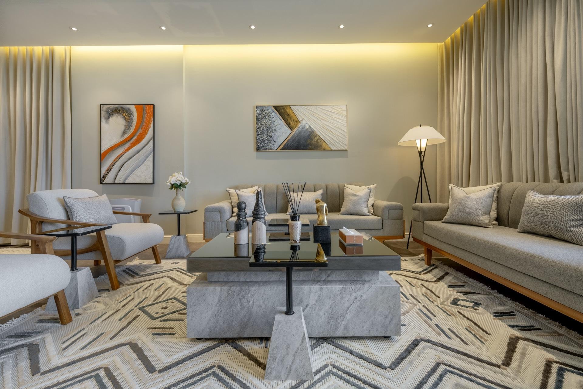 شقه بتصميم مودرن ببرج سكني فاخر 5