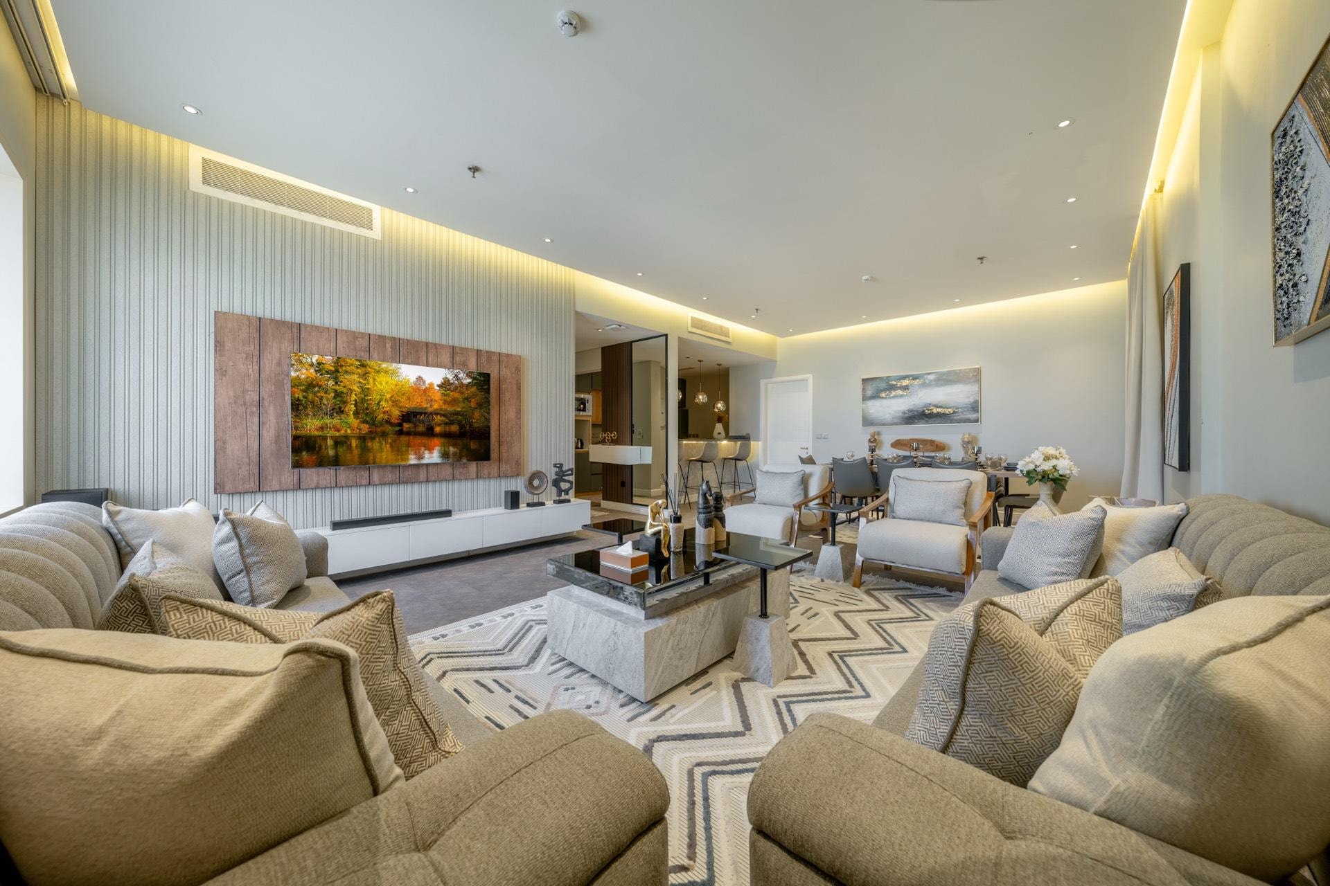 شقه بتصميم مودرن ببرج سكني فاخر 6