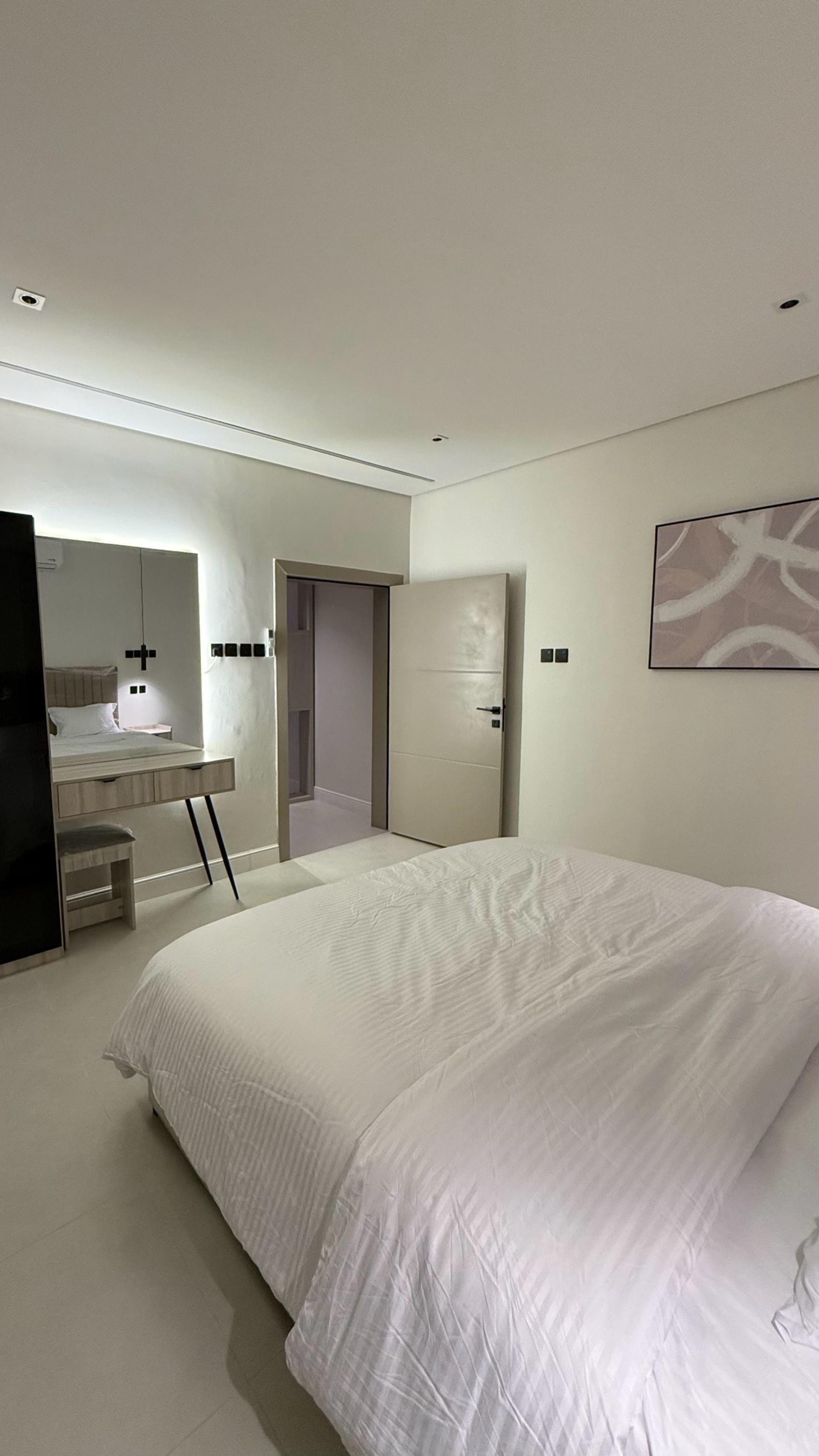 شقة أنيقة بصالة وغرفة نوم 6