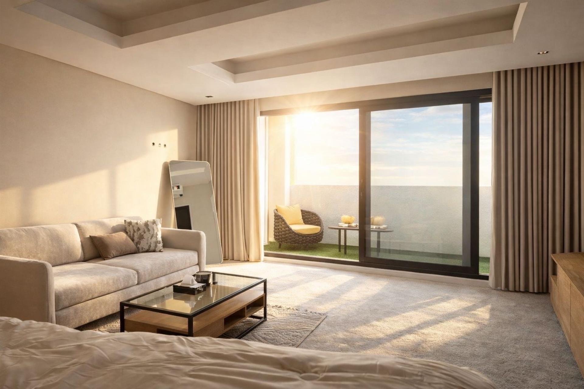 شقة بجلسة خارجية 9